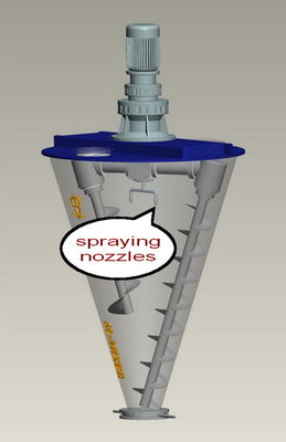 50Rpm-32Rpm Conical Vacuum Dryer, Vertical Vacuum Mixer Blender