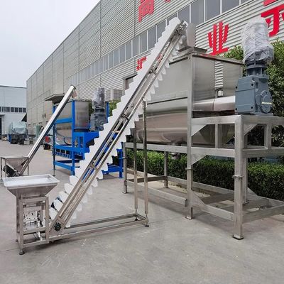 WLDH แนวนอน Ribbon Blender Mixer 250L-10000L Double Helix Ribbon Blender